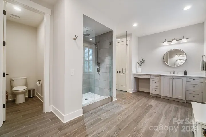 Spa-Like bath complete with separate vanities