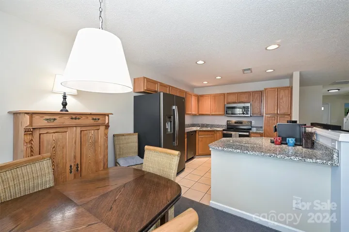 Dining area and kitchen