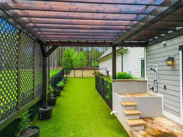 Gated/Turfed Dog Run with Shower Station