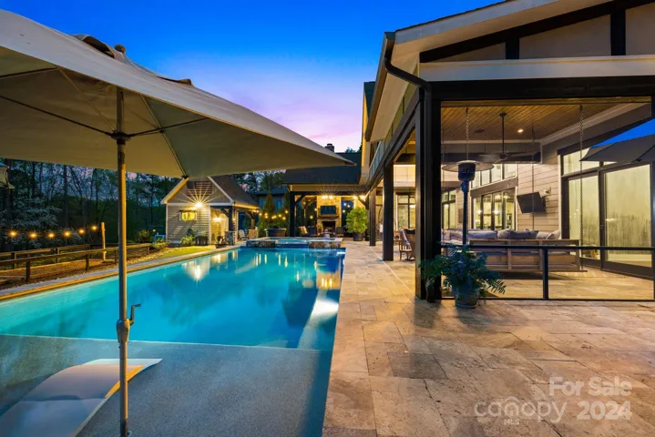 Rear Entertaining Area at Twilight