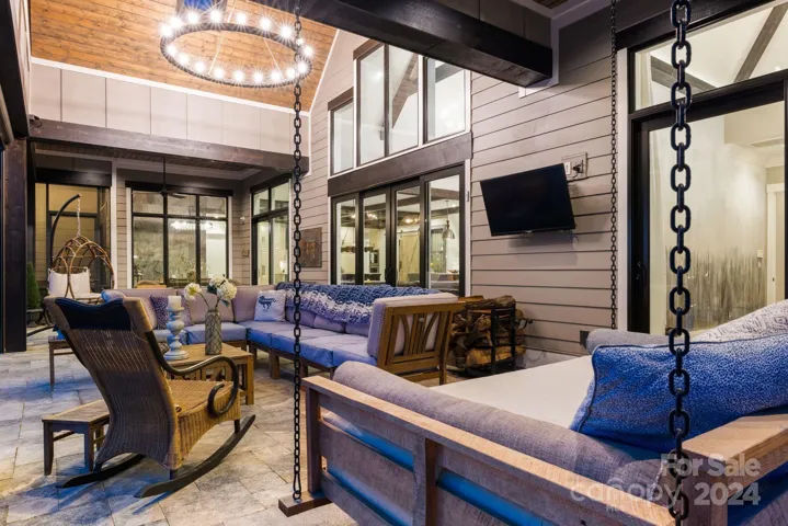 Covered Porch at Twilight
