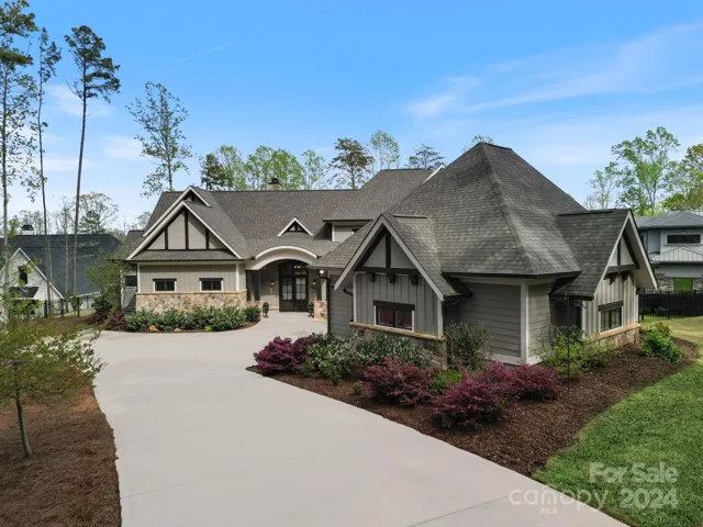 Front Exterior with Long Private Driveway