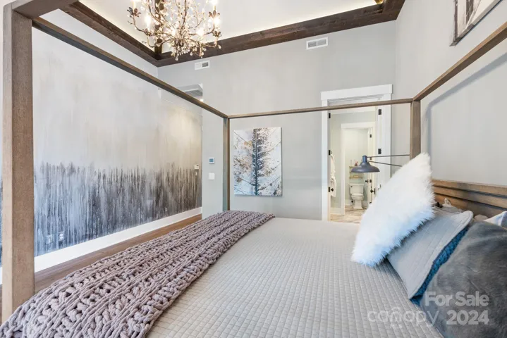Primary Bedroom with Custom Painted Accent Wall