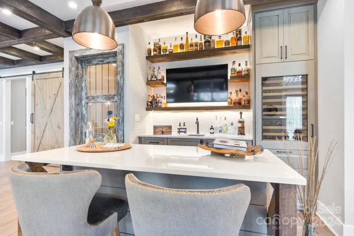 Custom Bar with SubZero Wine Chiller & Beverage Drawers