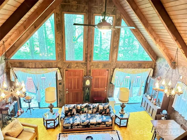 Balcony view of family room