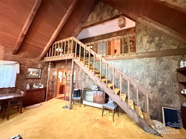 Main level view of upper level