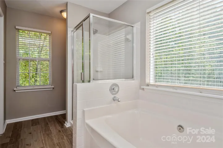 Primary Bathroom with Shower and Separate Tub