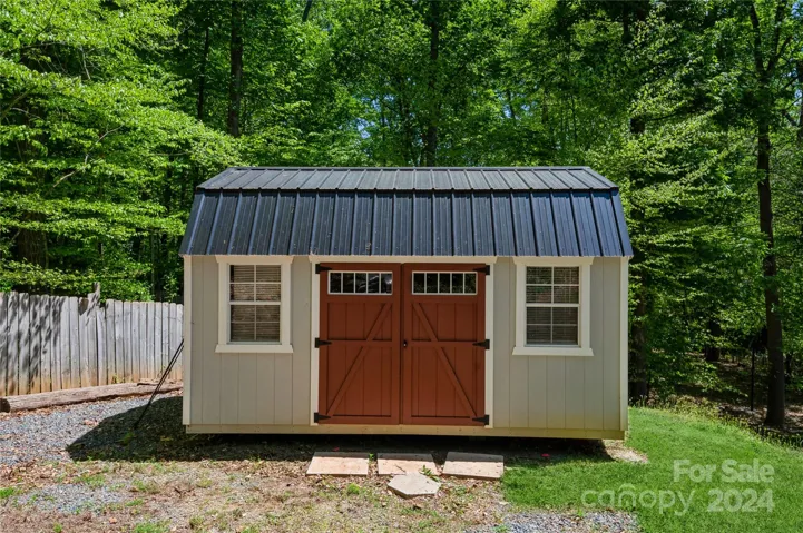 10x20 Backyard Shed purchased June 2023 with Built in Custom Working Shelf