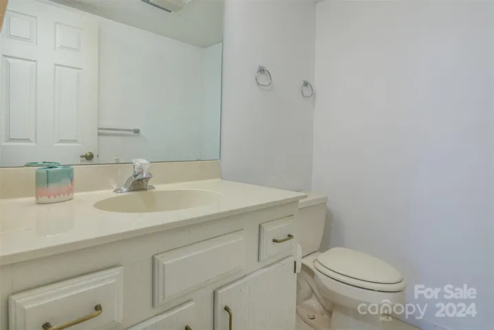 Bathroom downstairs in storage room