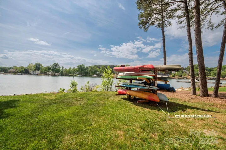 2 reserved kayak storage slips included (paid through 7/25)