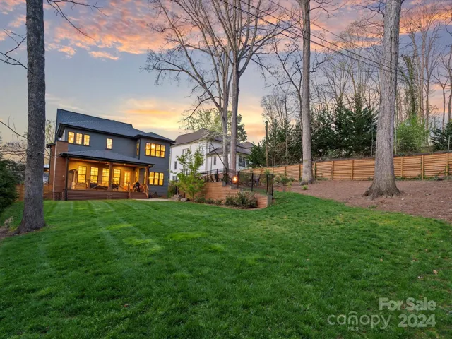 fully fenced backyard