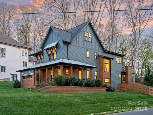 Front Elevation of the home, corner lot