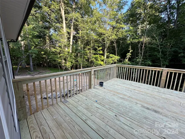 View from your back door of your 16x20 Custom Deck (left side).