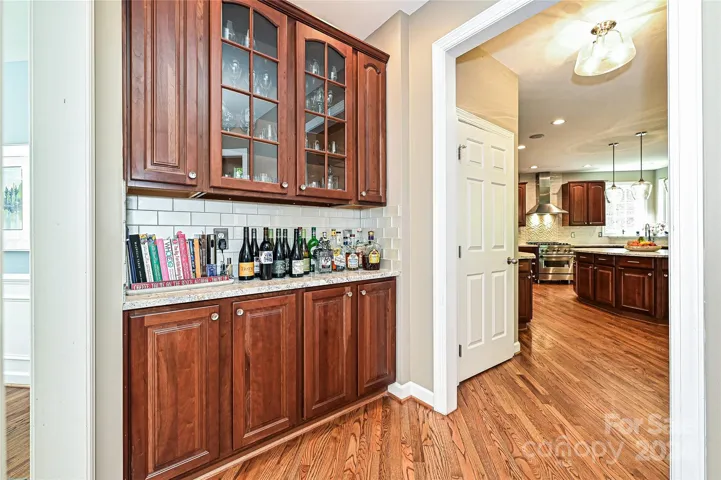 The Butler's Pantry is conveniently located between the Kitchen and Dining Room.