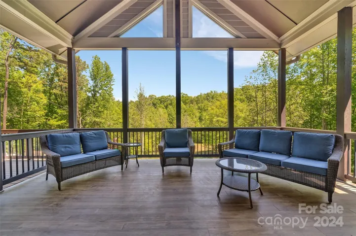 Covered porch off of great room, amazing view!