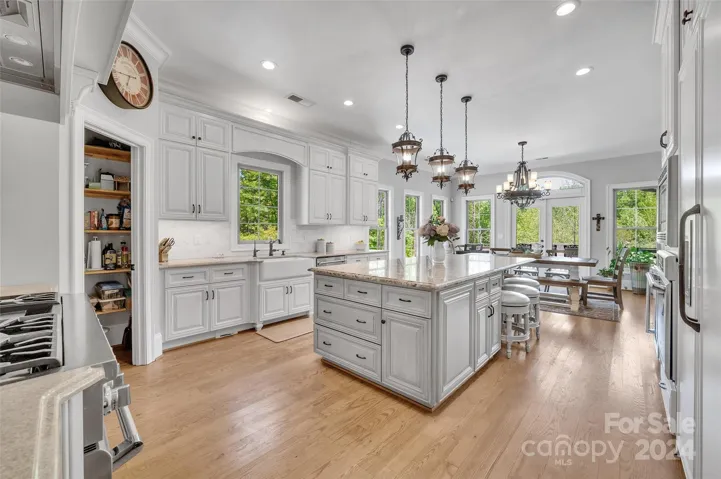 Even amazing views from the kitchen! Trees and green!