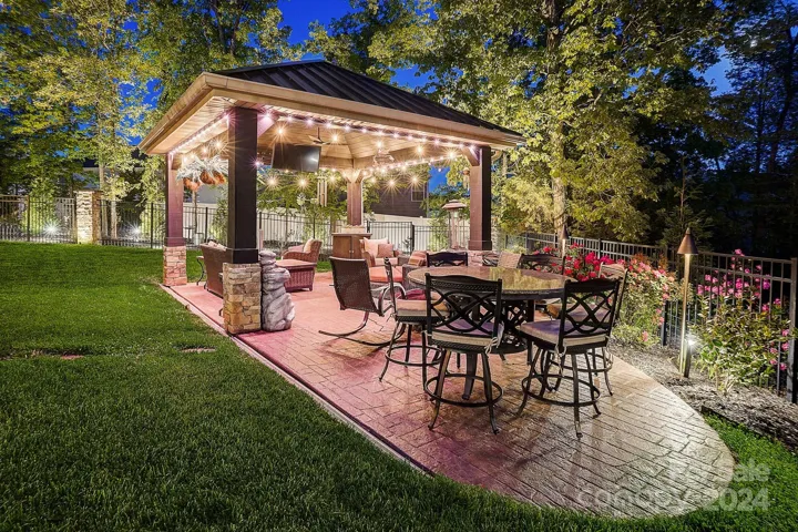Covered patio for outdoor entertainment