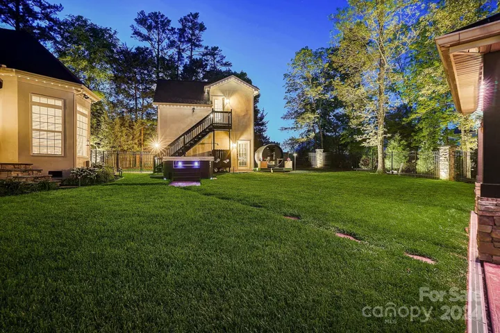 Lush landscaping