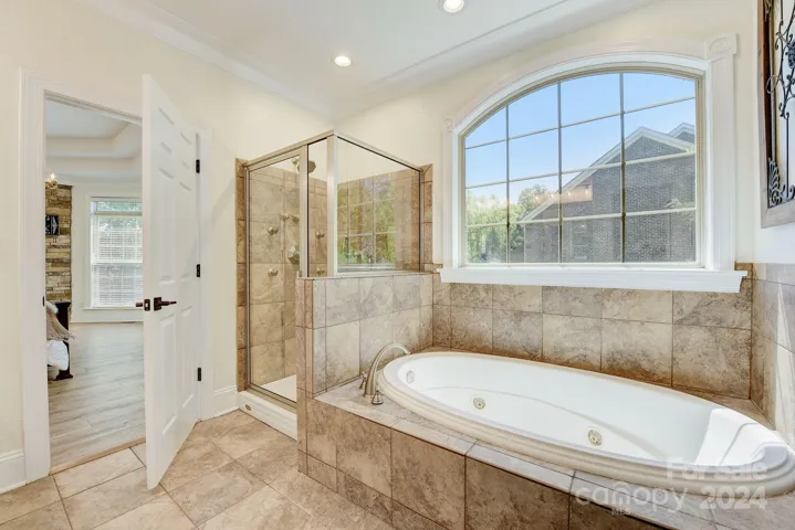 Jetted tub and shower