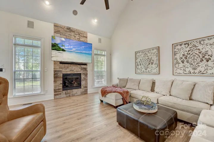 Two story family room
