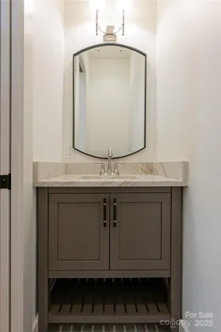 Main level powder bathroom