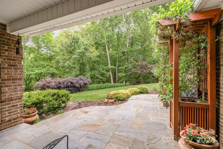 Looking out from front door towards beautiful yard