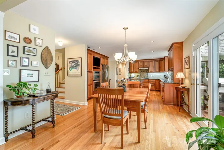 Eating area and kitchen