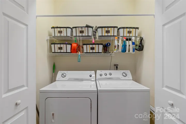 Laundry closet off kitchen, washer and dryer included!