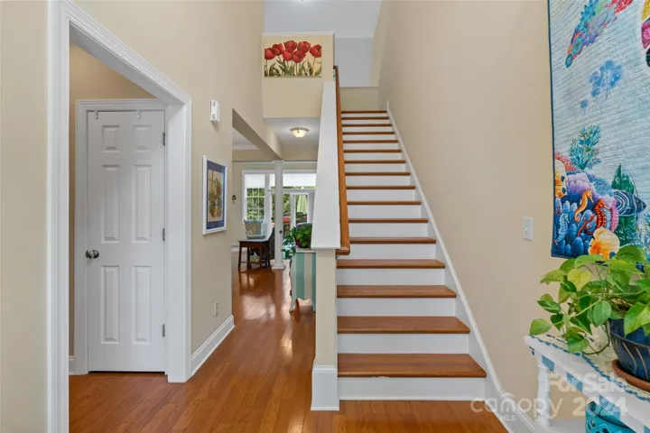 Inviting hardwood foyer entry