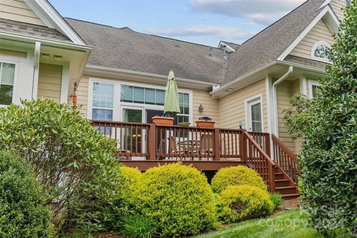 Rear yard is level with plenty of landscaping for added privacy