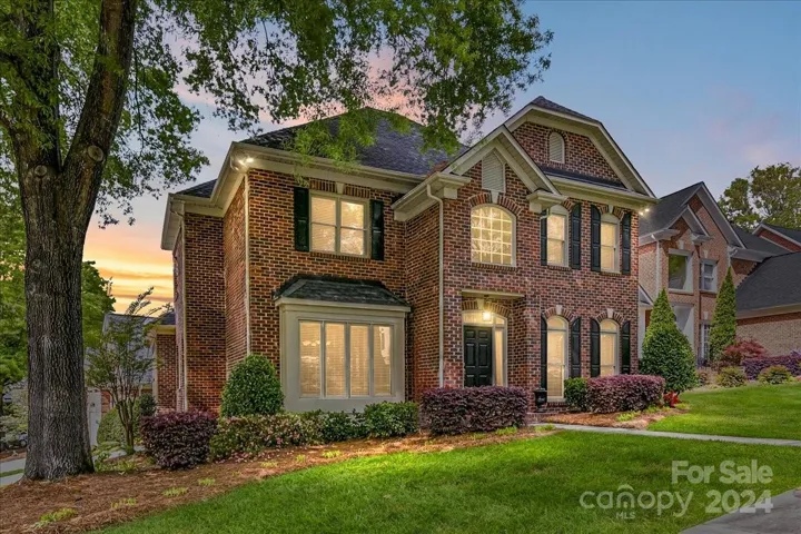 Twilight View of Full Brick Home
