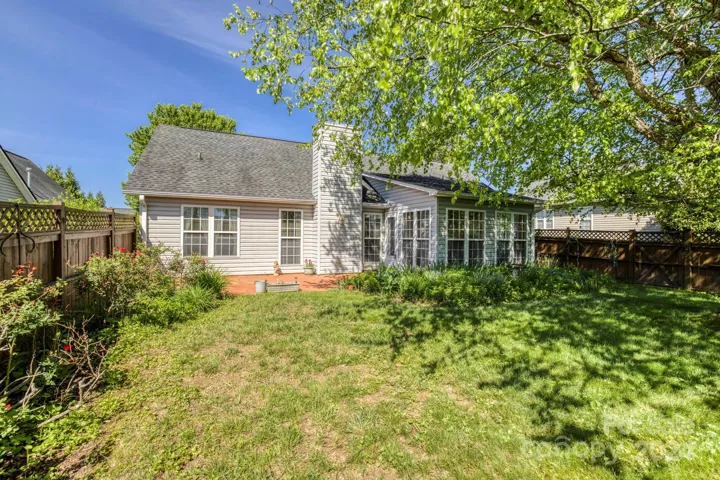 Fenced in back yard