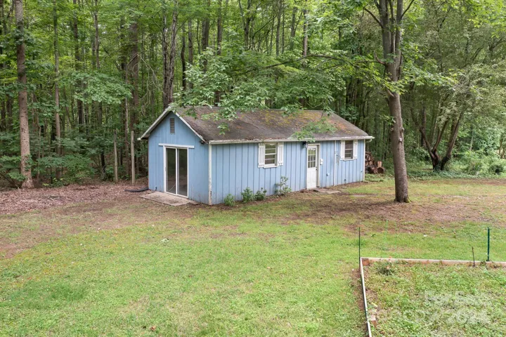 Guest house showing sliding glass doors on end for lots of light.
