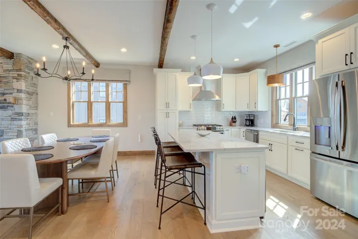 3rd level open plan kitchen and dining