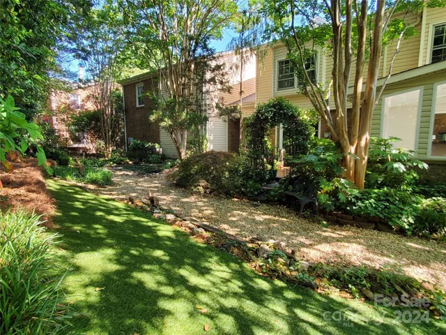 View from back side of building with gardens