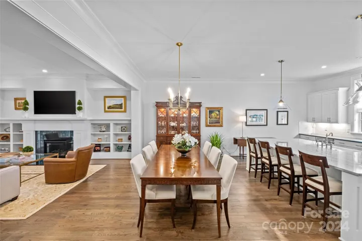 Dining area with Circa lighting