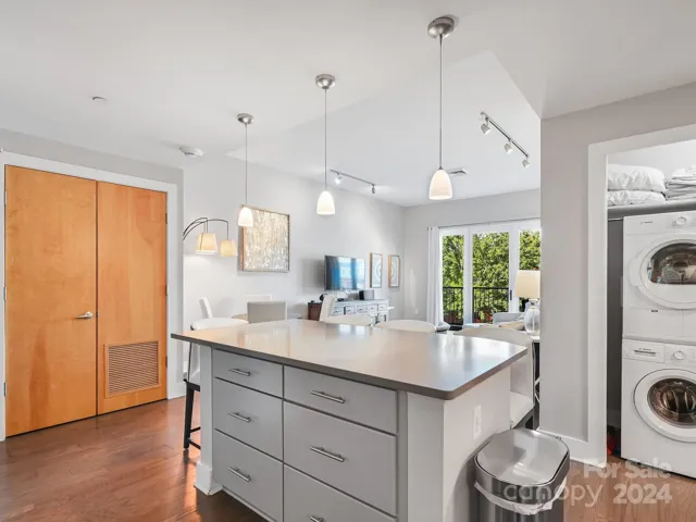 Laundry opposite kitchen