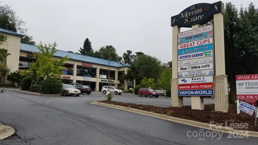 Monument sign on Merrimon
