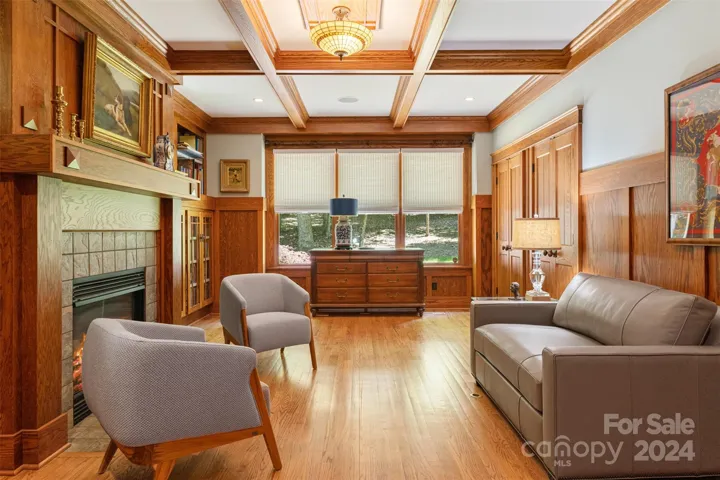 Library or office with full bath adjacent