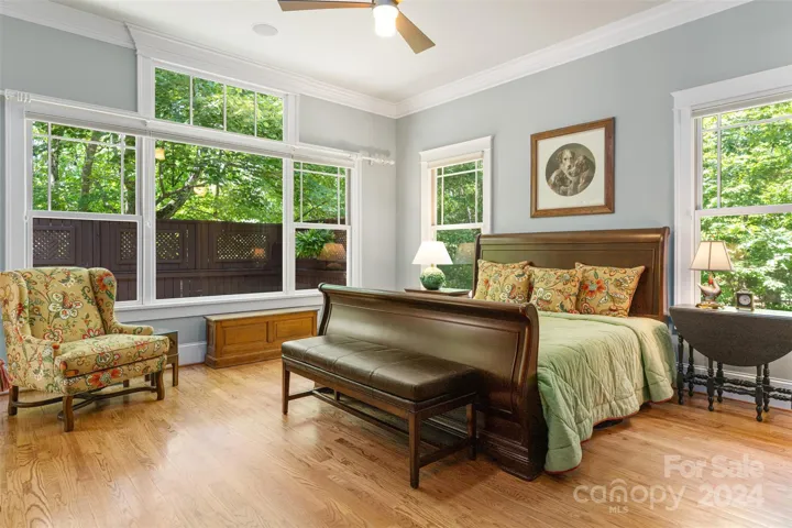 Primary suite with access to the back deck