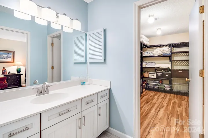 Primary bathroom and walk-in closet