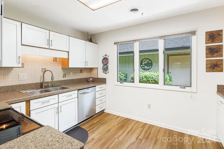 Granite counters and stainless steel appliances