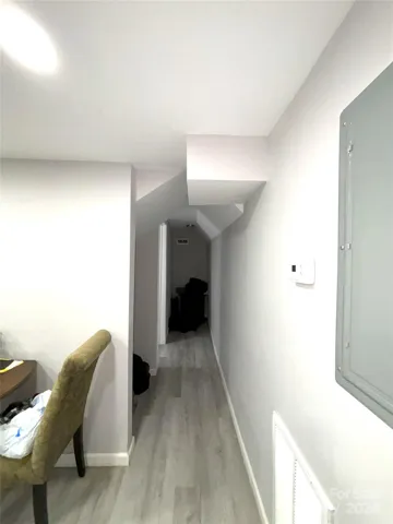 Basement hallway.