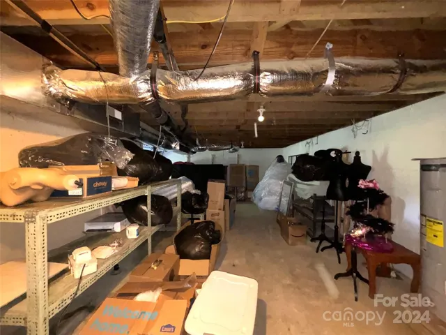 Basement storage.