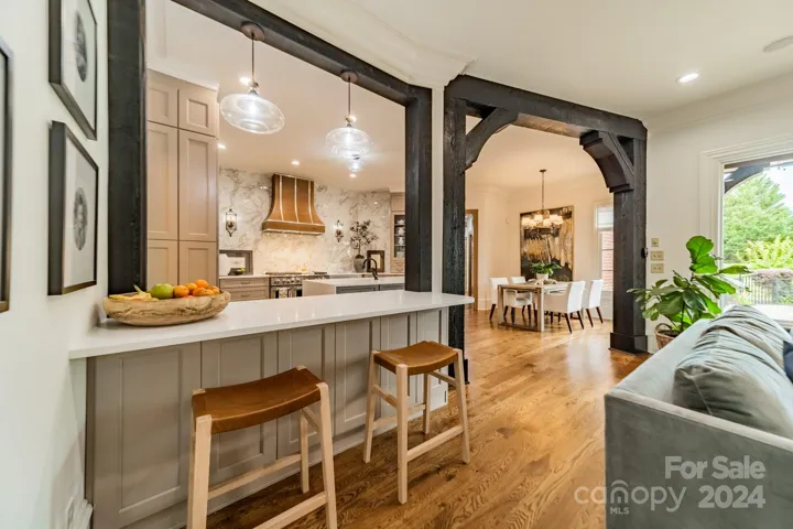 Amazing cedar and stained wood archways