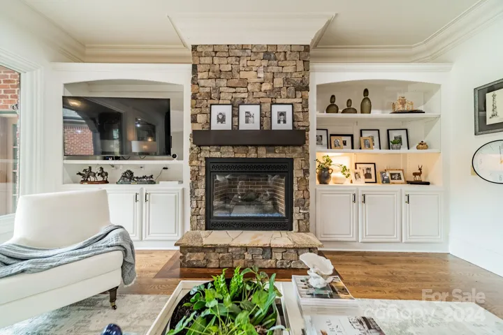 Gorgeous stone fireplace