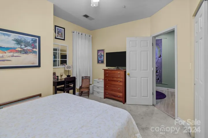 Bedroom 3 to the left of the entrance hall