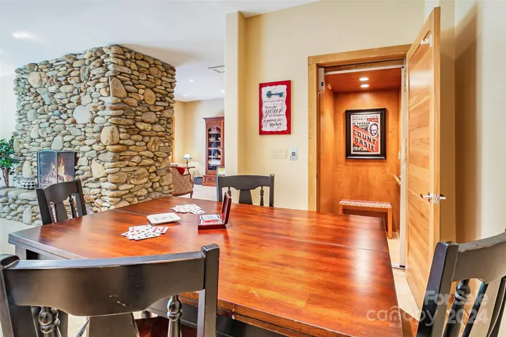 Lower level dining area