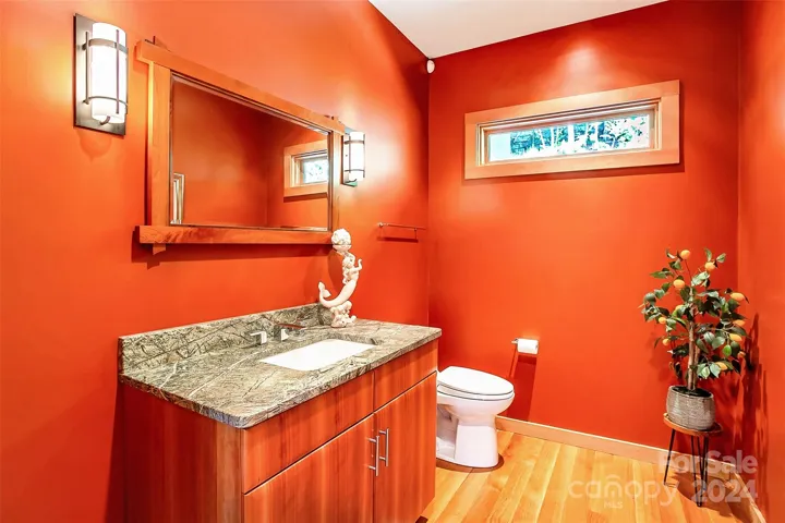 Upper level half bath