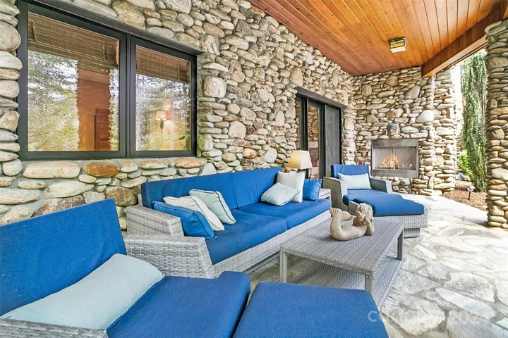 Lower level outdoor covered patio